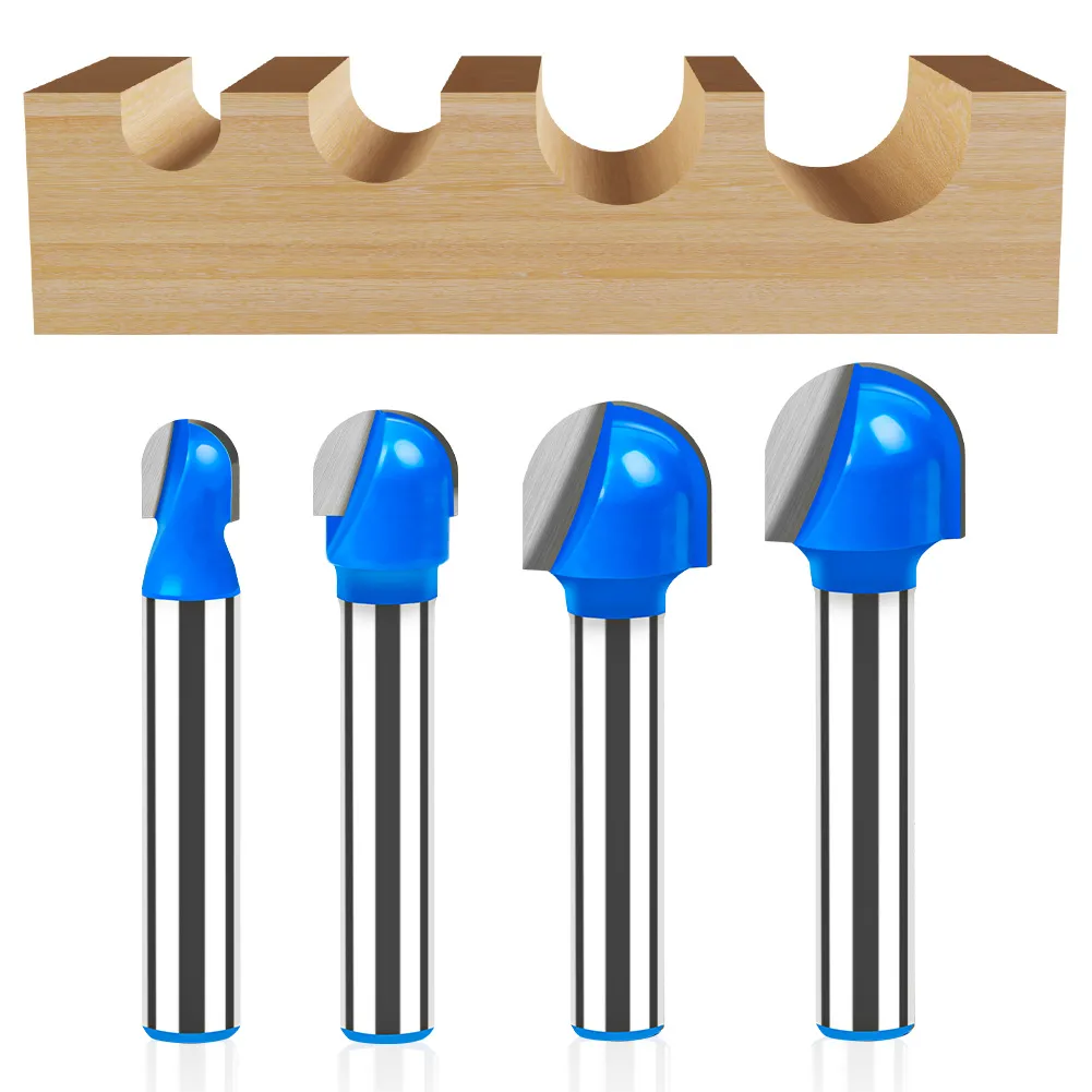 Round Nose Grooving Router Bit – Woodworking Slotting Cutter for Trimmers, CNC Engraving Machines, and Electric Routers (Milling Tools)